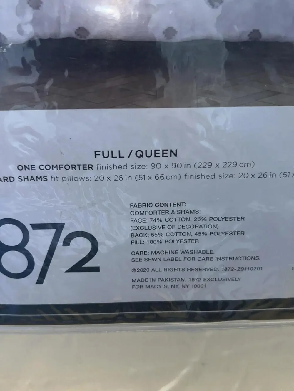 1872 3-pc Full/Queen Comforter Set, NWT